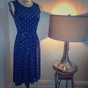 Petite Charter Club Polka Dot Navy Blue Size PP